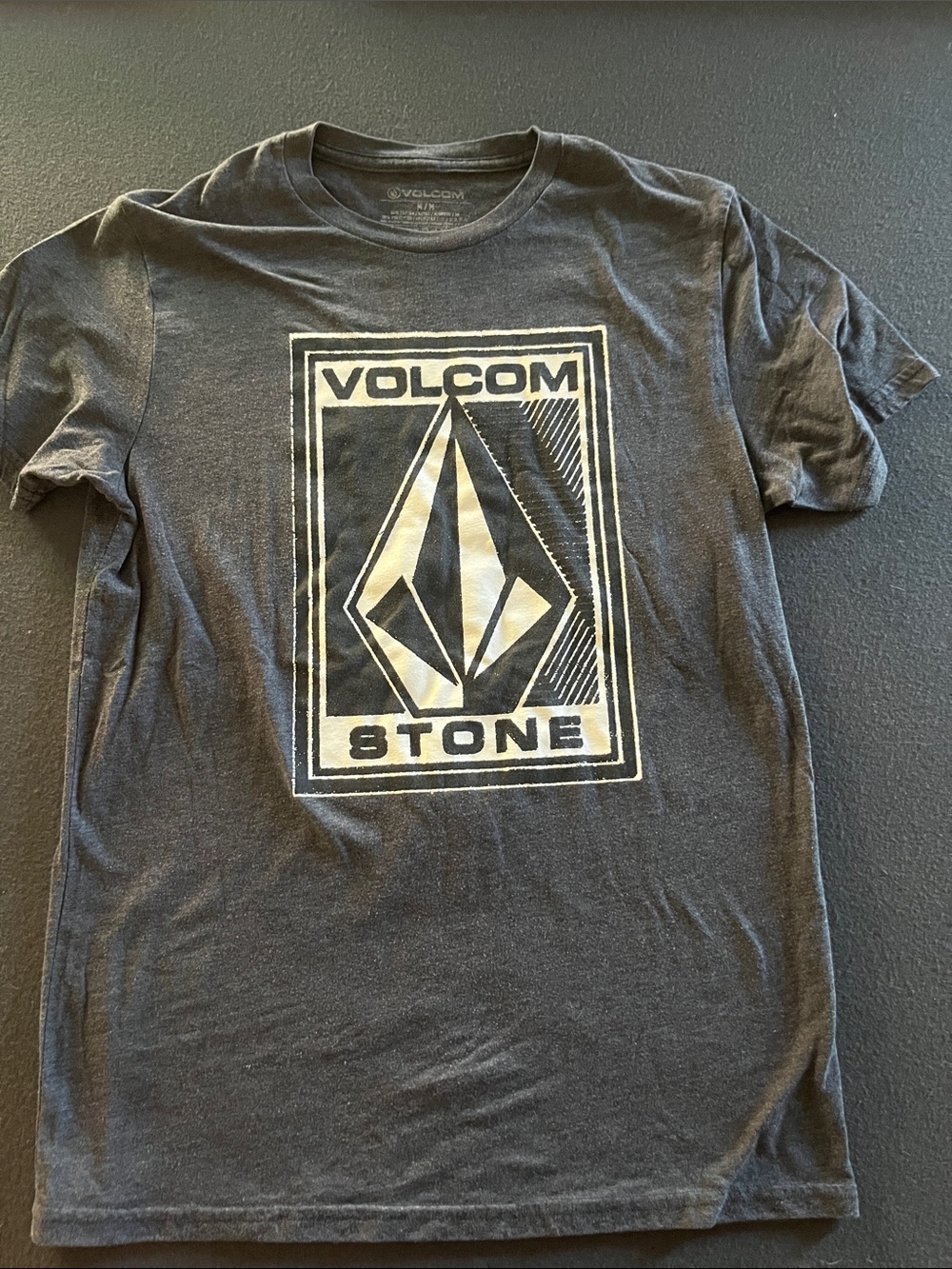 Volcom Charcoal Graphic Stone Logo Tee